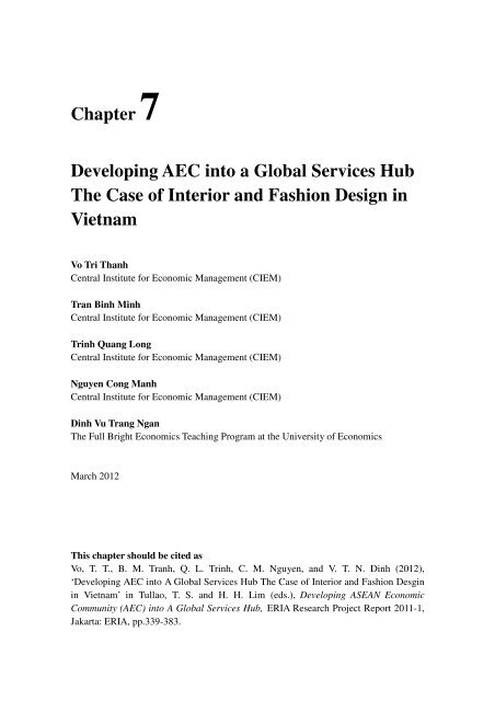 Chapter 7-Vietnam's Report on Creative Services - ERIA