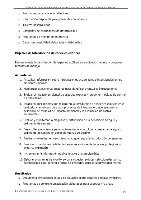 Proyecto: PrevenciÃ³n de la ContaminaciÃ³n Costera y GestiÃ³n de la ...