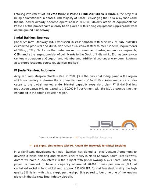 JSL NEW ID Press Release - Indian Stainless Steel Development ...