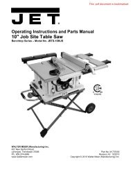 Operating Instructions And Parts Manual 10 Job Site ... - JET Tools