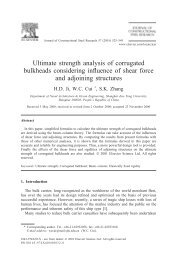 Ultimate strength analysis of corrugated bulkheads considering ...