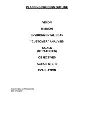 planning process outline vision mission environmental scan