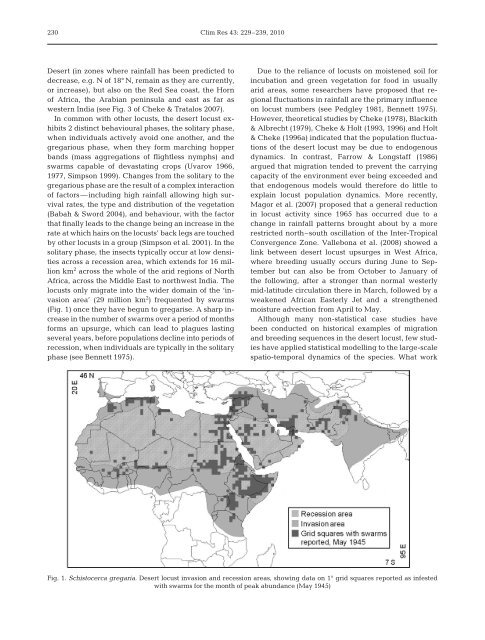 Desert locust populations, rainfall and climate change: insights from ...