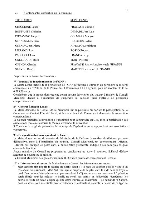 REUNION DU CONSEIL MUNICIPAL DU 2 MAI 2008