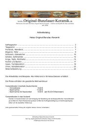www.Original-Bunzlauer-Keramik.de