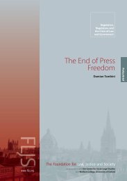 The End of Press Freedom - Foundation for Law, Justice and Society