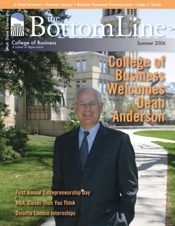 College of Business Welcomes Dean Anderson - Jon M. Huntsman ...
