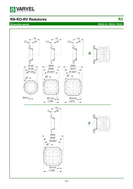 RN-RO-RV Redutores