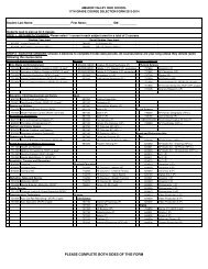 Grade 11 Course Selection Form