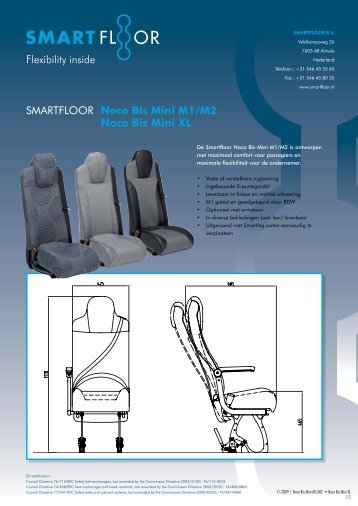 SMARTFLOOR Noco Bis Mini M1/M2 Noco Bis Mini XL Flexibility ...
