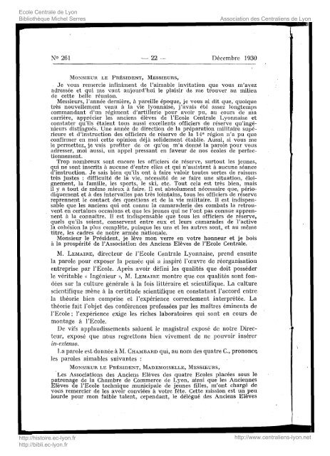 Revue Technica, annÃ©e 1930, numÃ©ro 261 - Histoire de l'Ãcole ...