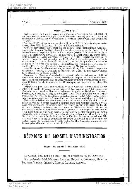 Revue Technica, annÃ©e 1930, numÃ©ro 261 - Histoire de l'Ãcole ...