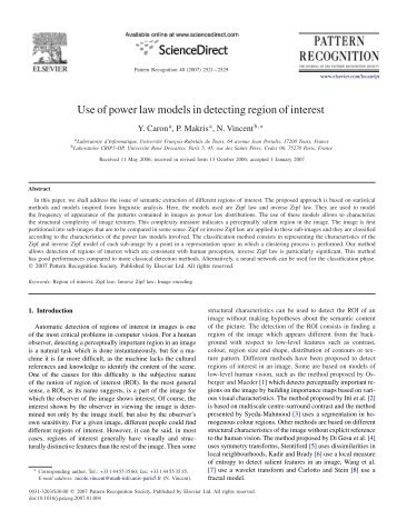 Use of power law models in detecting region of interest