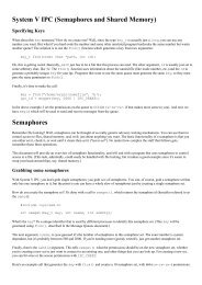 System V IPC (Semaphores and Shared Memory)