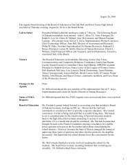 Minutes - Oak Park and River Forest High School