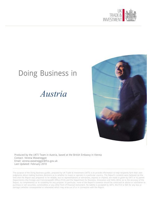 Doing Business In Austria Ukti Let S Go Export