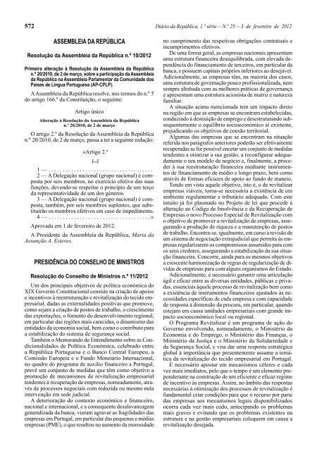 Resolução do Conselho de Ministros n.º 11/2012 - Eurocid