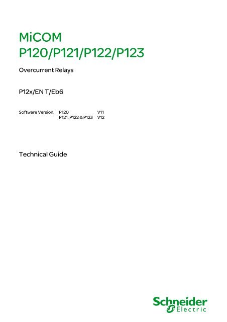 P12x/EN T/Eb6 - Schneider - error