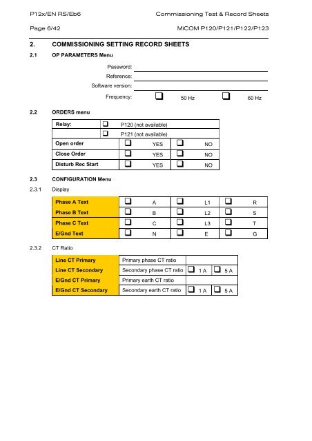 P12x/EN T/Eb6 - Schneider - error