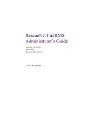 RescueNet FireRMS Administrator's Guide - To Parent Directory