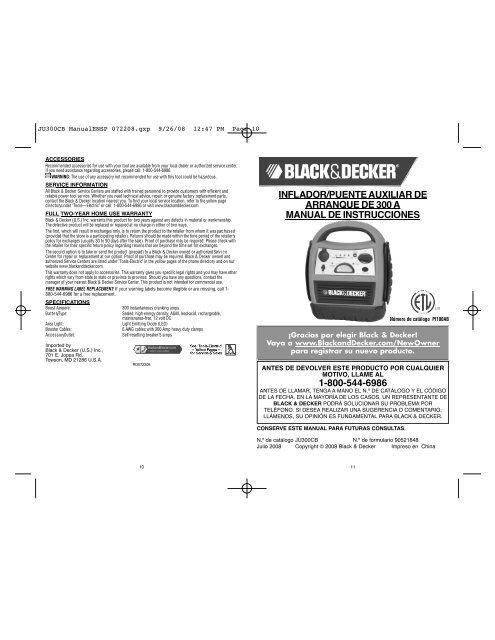 JU300CB ManualENSP 072208.qxp