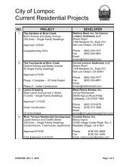 City of Lompoc Current Residential Projects - the City of Lompoc!