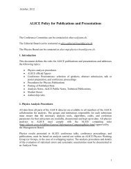 Document describing ALICE publication policies - Alice - CERN