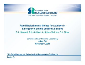 Rapid Radiochemical Method for Actinides in Emergency ... - Eichrom