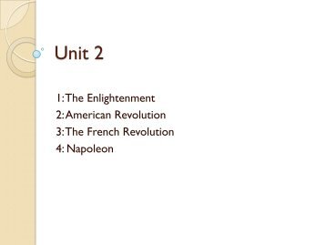 Chapter 5: The Enlightenment and the American Revolution