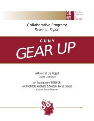 An Evaluation of GEAR UP - CUNY