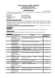 Course Handout - Student Welfare Division - BITS Pilani