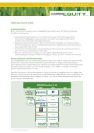 STAND DER INVESTITIONEN CHORUS CleanTech 2. KG ERGÃƒÂ„NZUNG ZUM ...