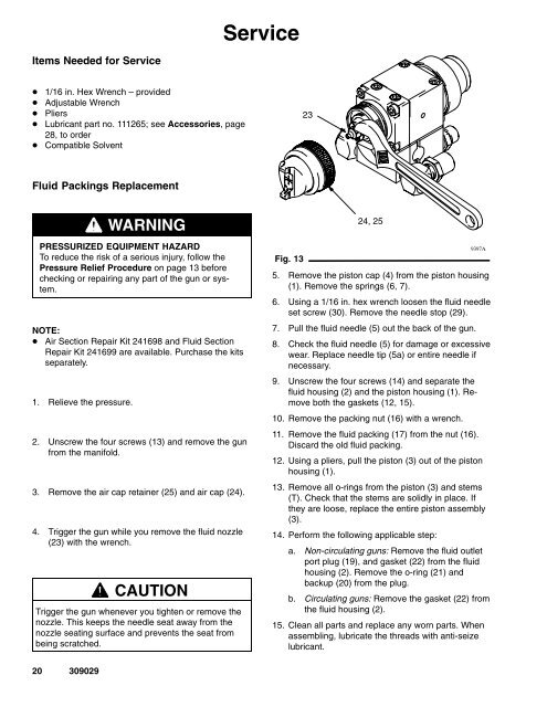 309029D Automatic Delta Spray Air Spray Gun ... - Graco Inc.