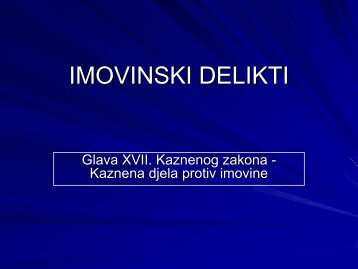 IMOVINSKI DELIKTI