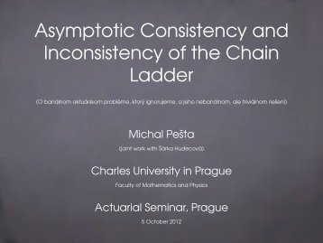 Asymptotic Consistency and Inconsistency of the Chain Ladder