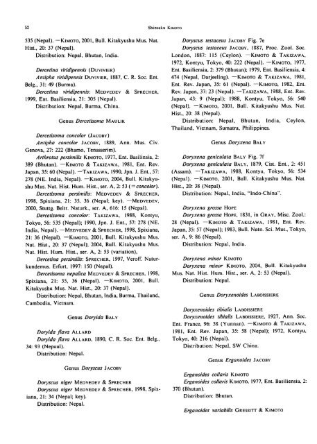 Systematic Catalog of the Chrysomelidae (Coleoptera) from Nepal ...