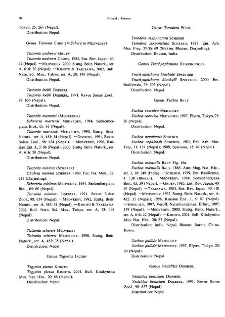 Systematic Catalog of the Chrysomelidae (Coleoptera) from Nepal ...