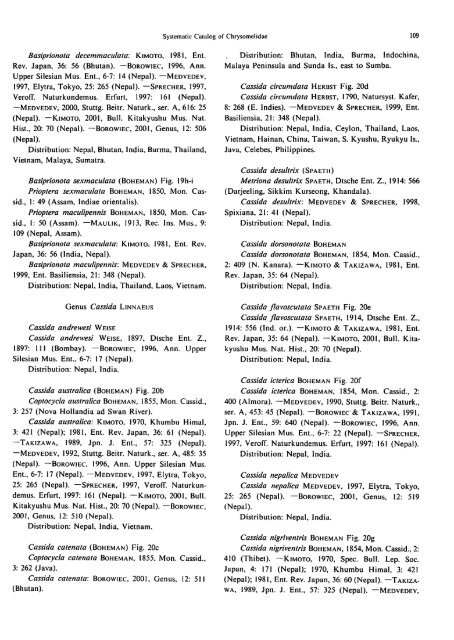 Systematic Catalog of the Chrysomelidae (Coleoptera) from Nepal ...