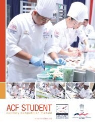 Student Competition Manual - American Culinary Federation