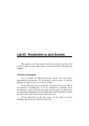 Lab #3: Introduction to Java Sockets - PoliformaT - UPV