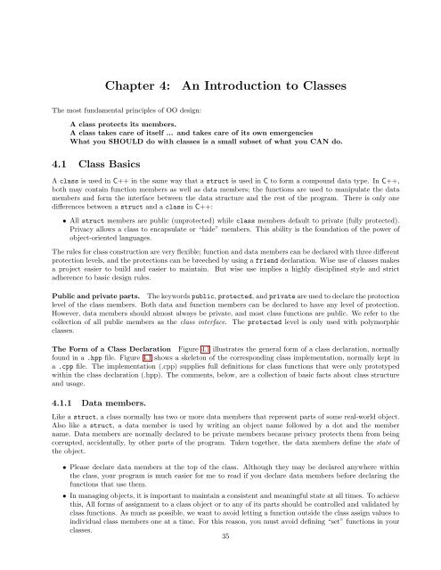 Chapter 4: An Introduction to Classes - Zoo