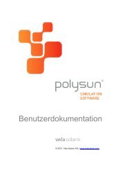 Polysun Tutorial PDF - Vela Solaris AG