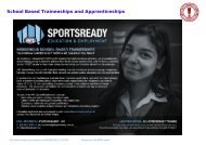School Based Traineeships and Apprenticeships