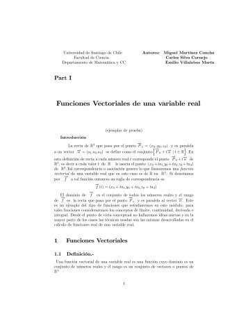 Funciones Vectoriales de una variable real - Ladyada.usach.cl