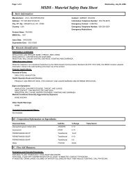 MSDS - Material Safety Data Sheet - FabriClean Supply