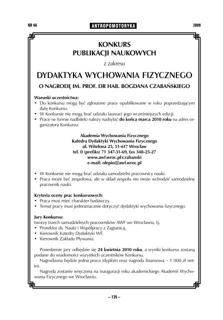 full text - Akademia Wychowania Fizycznego w Krakowie