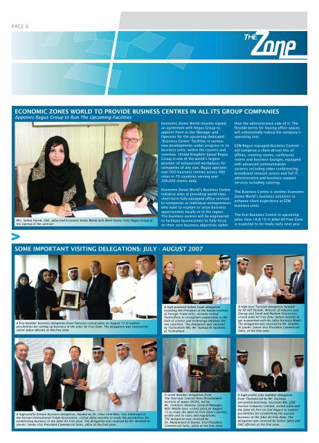 Economic Zones World Bi-Monthly Newsletter - Jebel Ali Free Zone