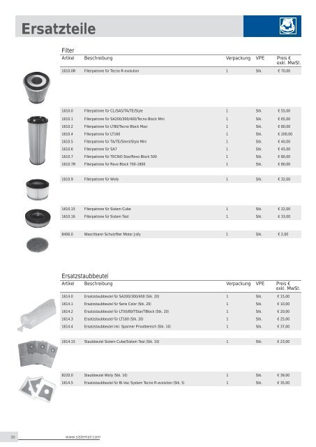 PREISLISTE 2013 - Sistem Air