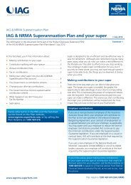 IAG & NRMA Superannuation Plan and your ... - SuperFacts.com