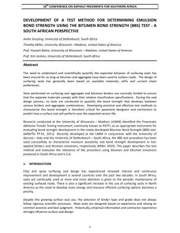 Development of a test method fordetermining emulsion ... - Aapaq.org